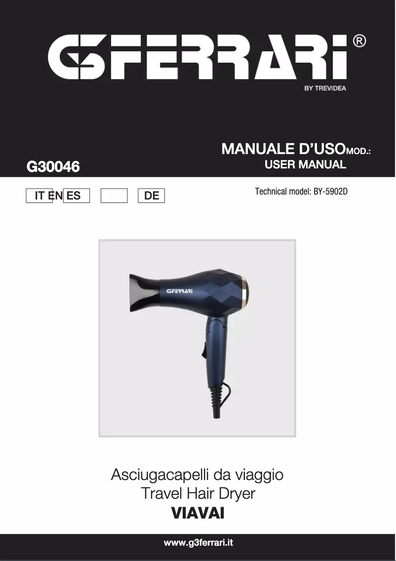 Image de la première page du manuel de l'appareil Viavai G30046