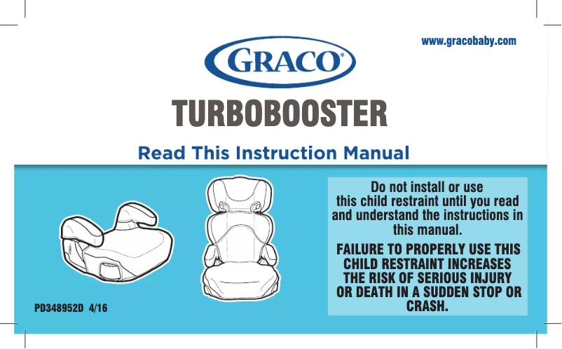 Page 1 de la notice Manuel utilisateur Graco TurboBooster