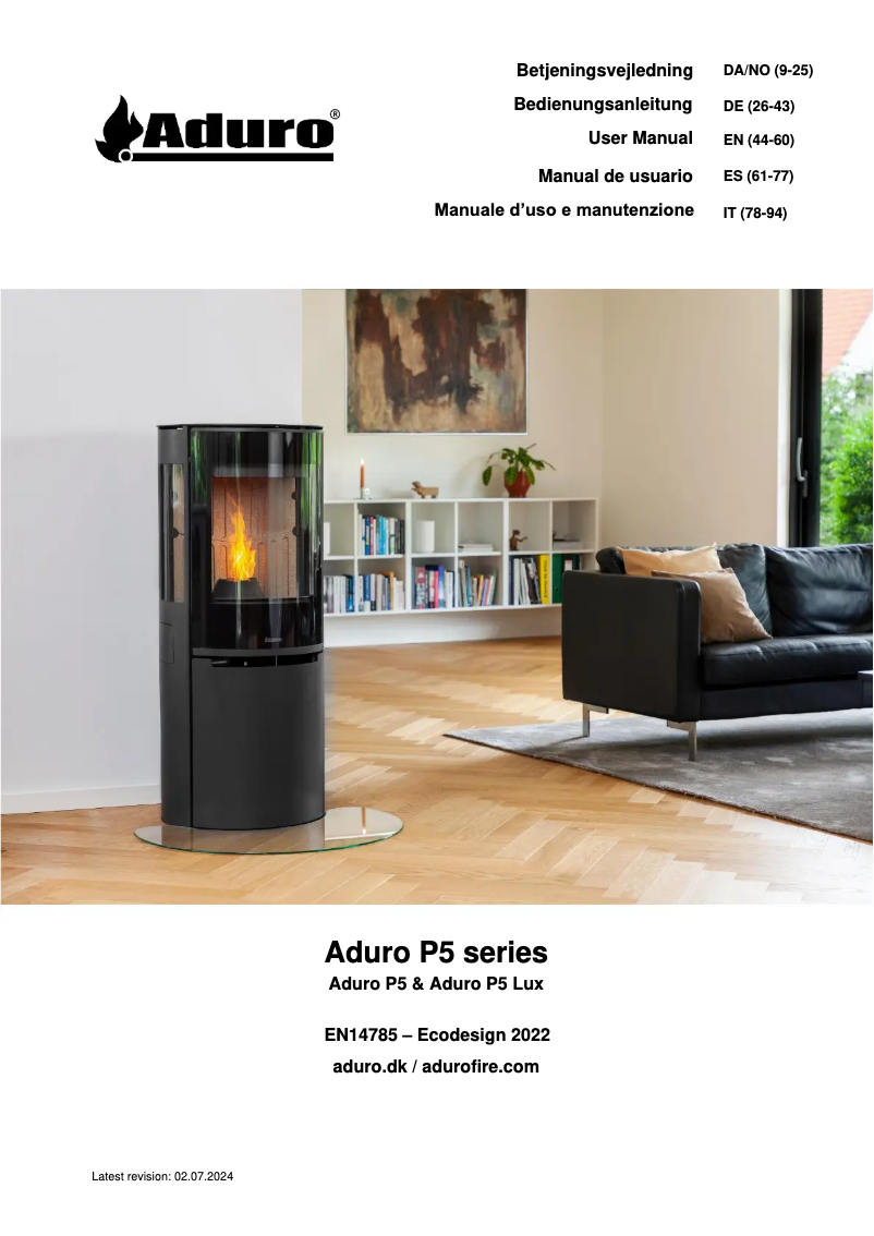 Página 1 del manual Manual de usuario Aduro P5