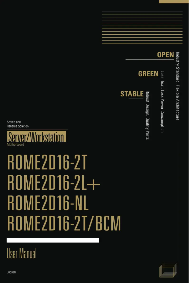 Page 1 de la notice Manuel utilisateur Asrock Rack ROME2D16-2L+