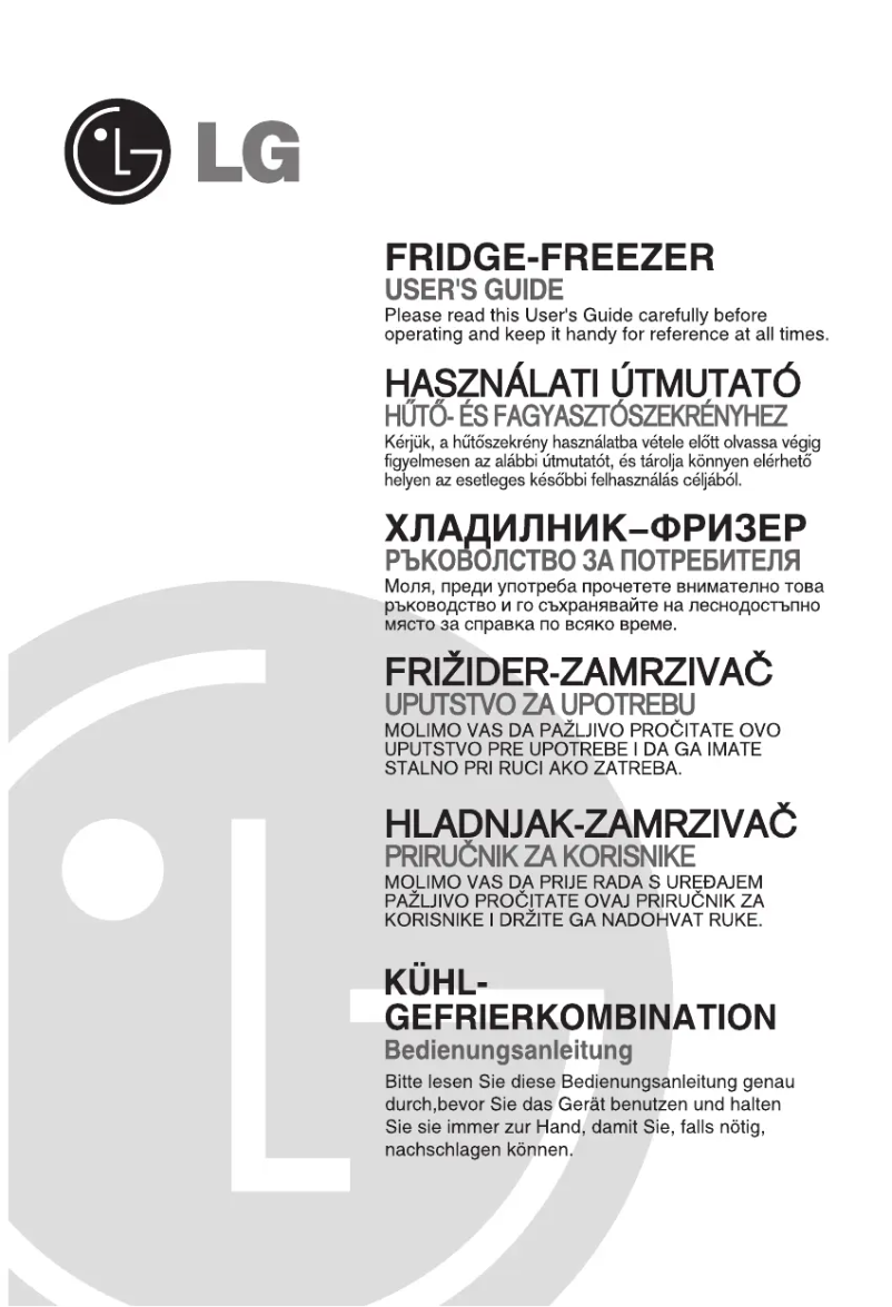 Page 1 de la notice Manuel utilisateur LG GR-F419BTQA