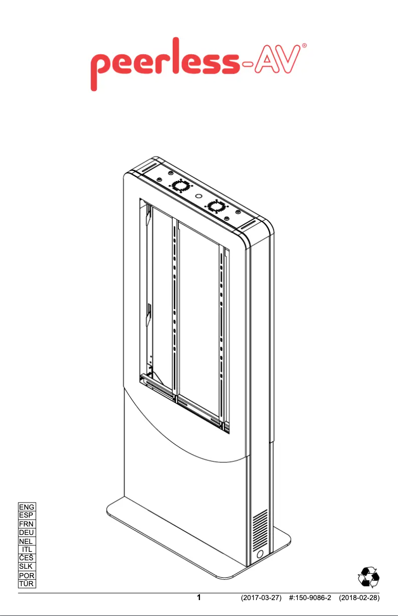 Page 1 de la notice Manuel utilisateur Peerless-AV KIPC2550-EUK