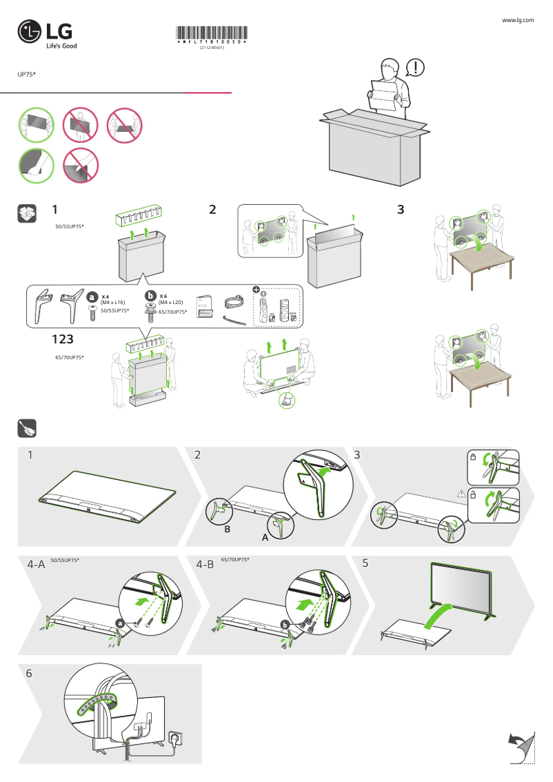 Página 1 del manual Manual de usuario LG 55UP751C