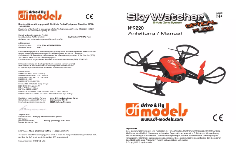 Page 1 de la notice Manuel utilisateur DF-Models SkyWatcher