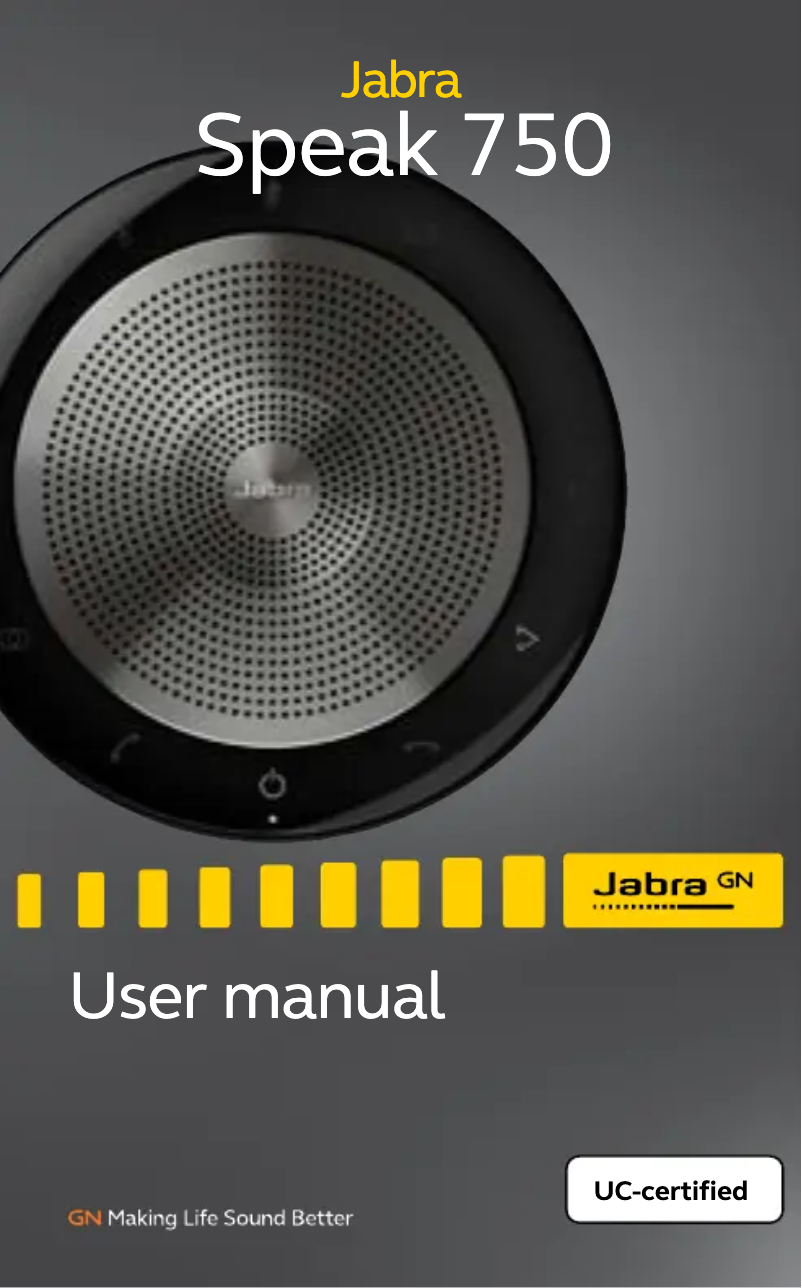 Page 1 de la notice Manuel utilisateur Jabra Speak 750 UC