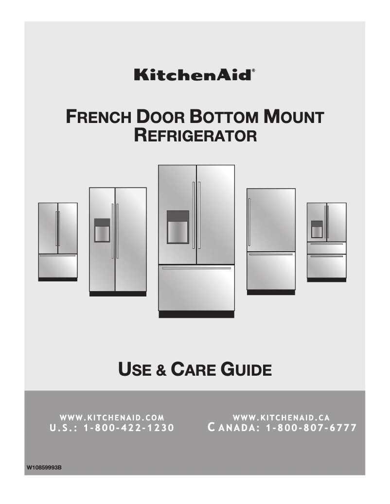 Page 1 de la notice Manuel utilisateur KitchenAid KRFF707ESS