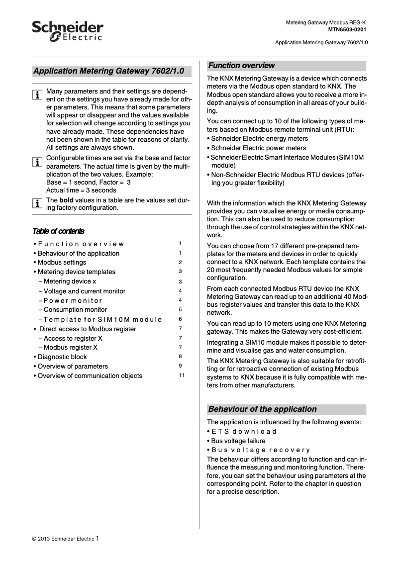Page 1 de la notice Manuel utilisateur Schneider MTN6503-0201