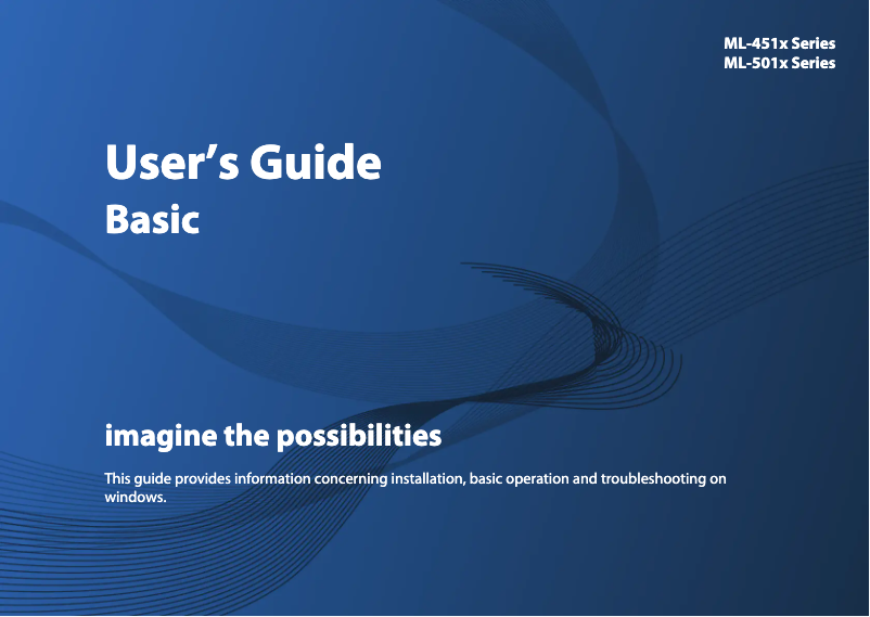Page 1 de la notice Manuel utilisateur Samsung ML-4512ND
