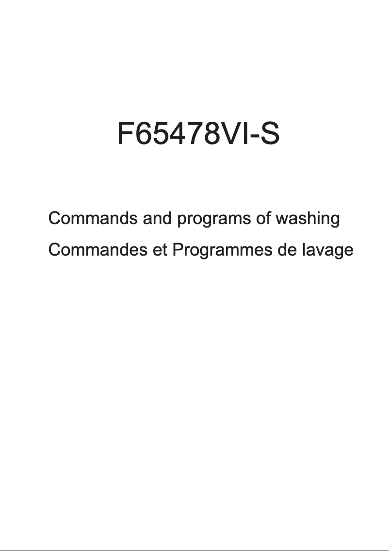 Page 1 de la notice Manuel utilisateur AEG Favorit F65478VI-S
