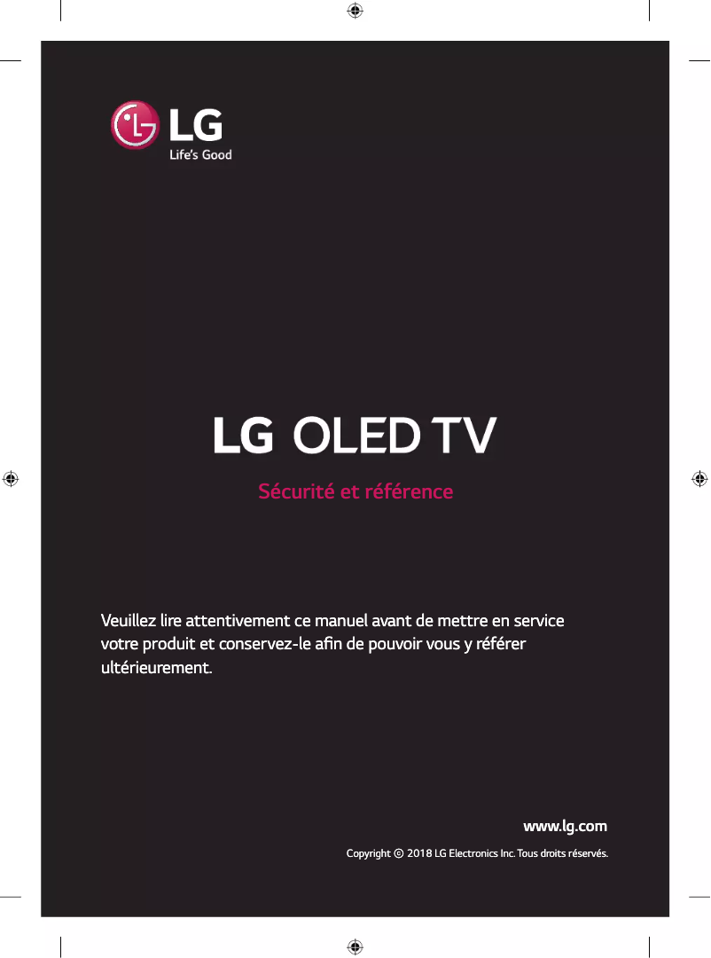 Imagen de la primera página del manual del dispositivo OLED65B8PVA