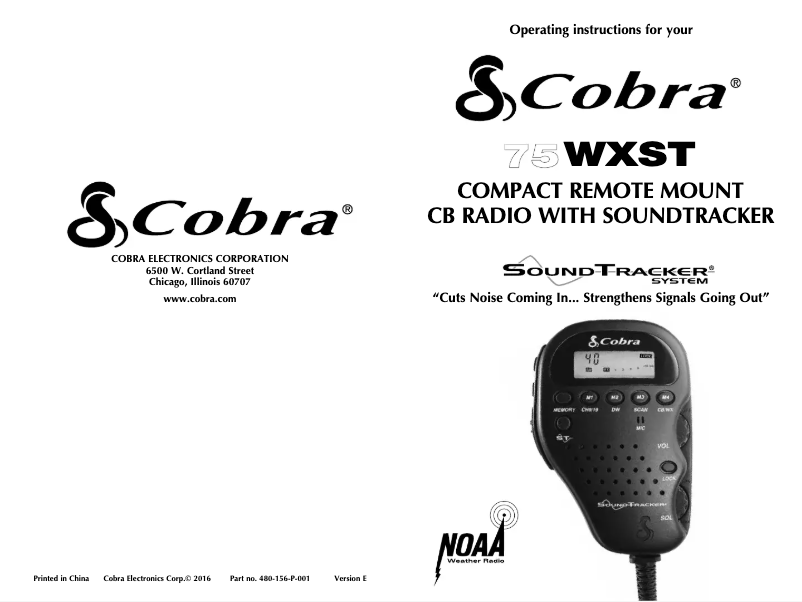 Página 1 del manual Manual de usuario Cobra C 75 WX ST