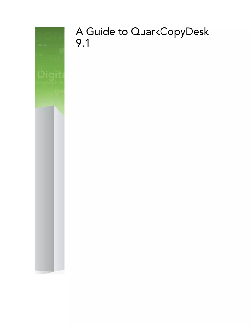 Page n°1 - Manuel utilisateur Quark QuarkCopyDesk 9.1