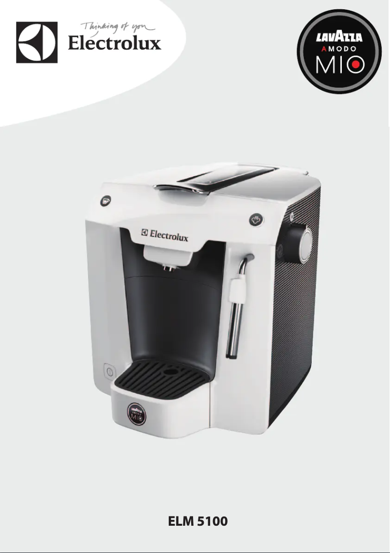 Page 1 de la notice Manuel utilisateur Electrolux Lavazza A Modo Mio ELM 5100
