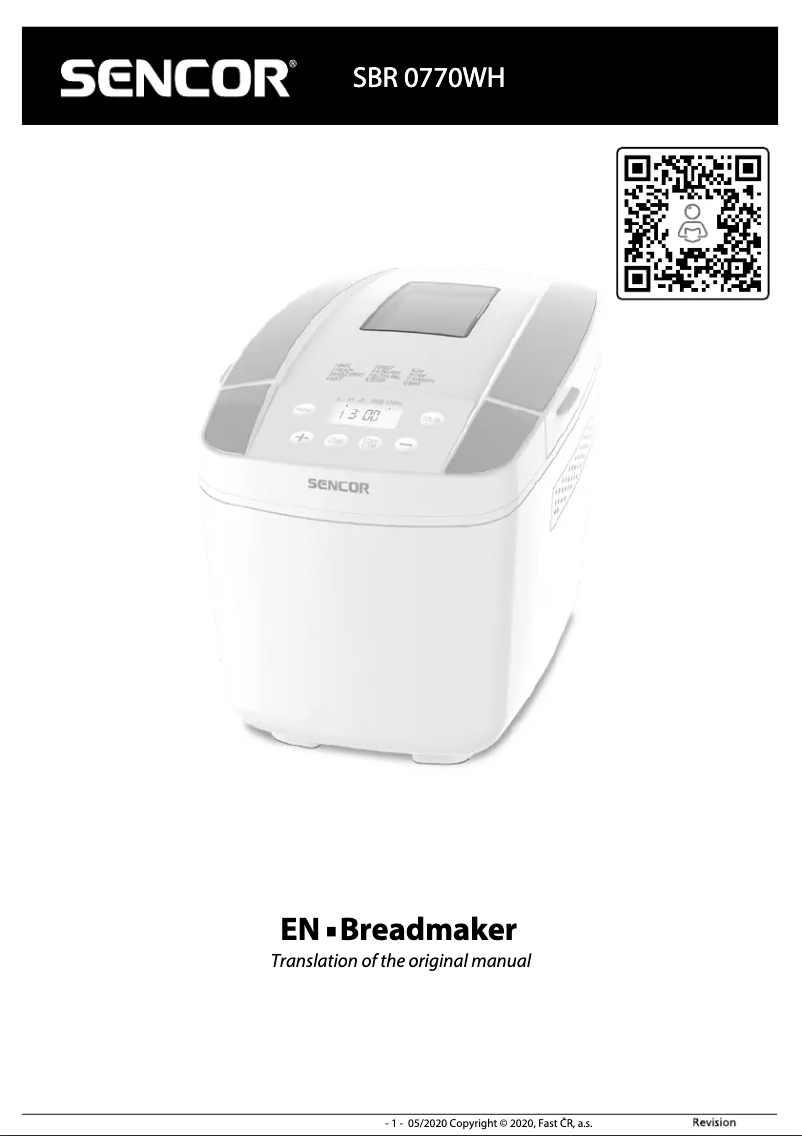 Page 1 de la notice Manuel utilisateur Sencor SBR 0770WH