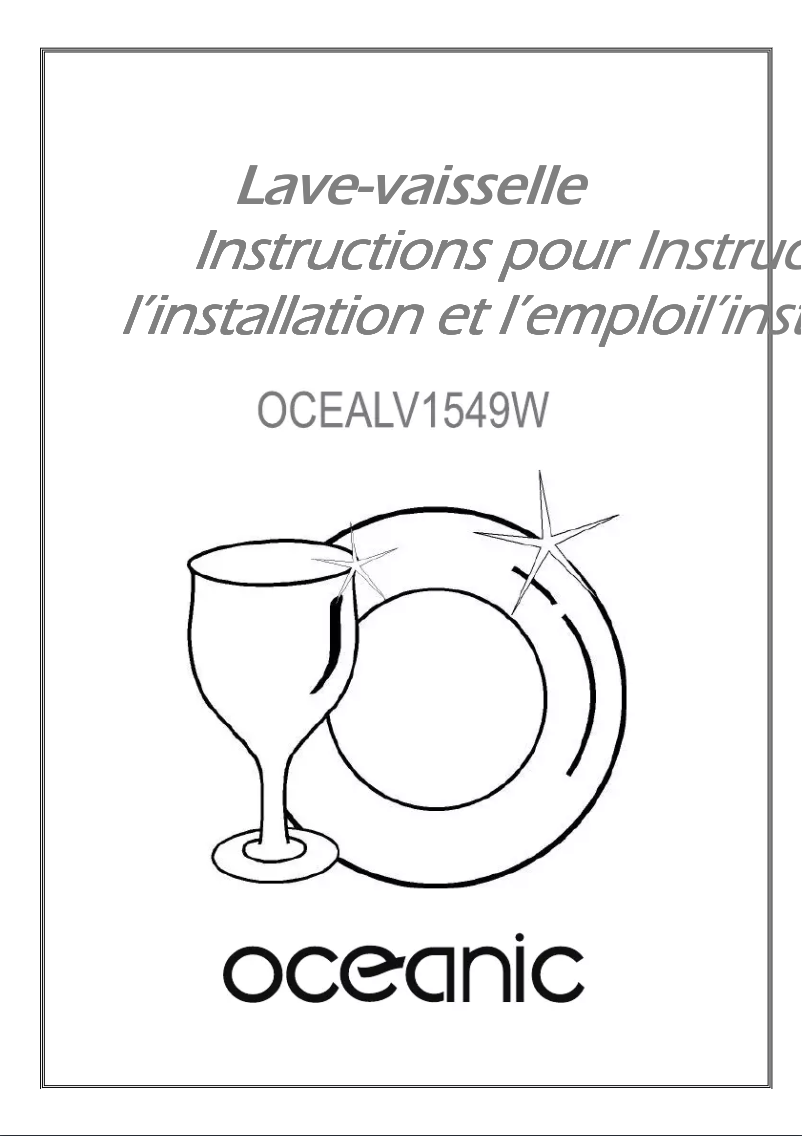 Image de la première page du manuel de l'appareil OCEALV1549W