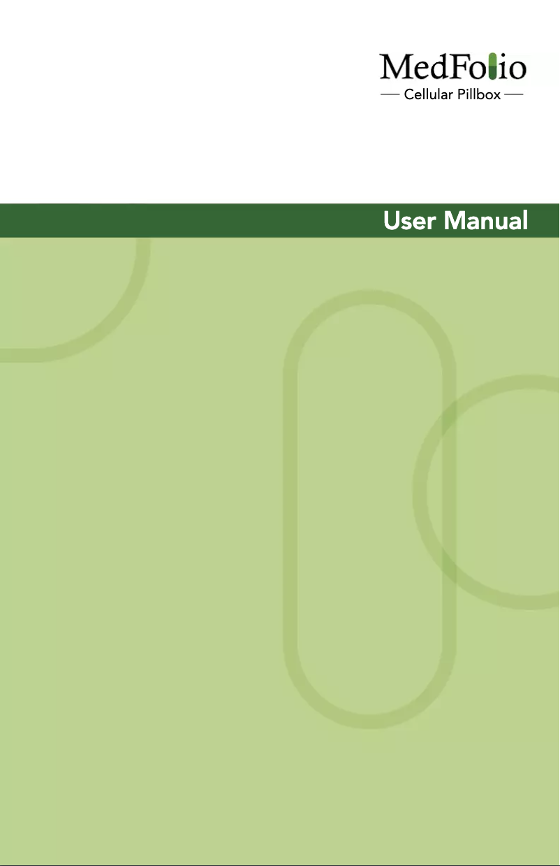 Imagen de la primera página del manual del dispositivo Cellular Pillbox