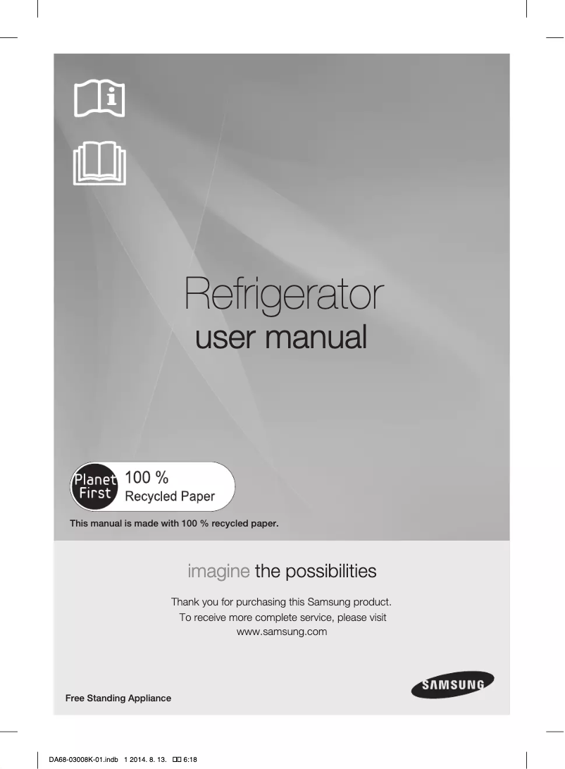 Page n°1 - Manuel utilisateur Samsung RR35H66107F