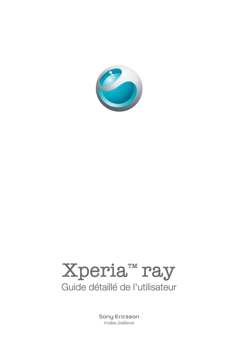 Image de la première page du manuel de l'appareil Xperia Ray