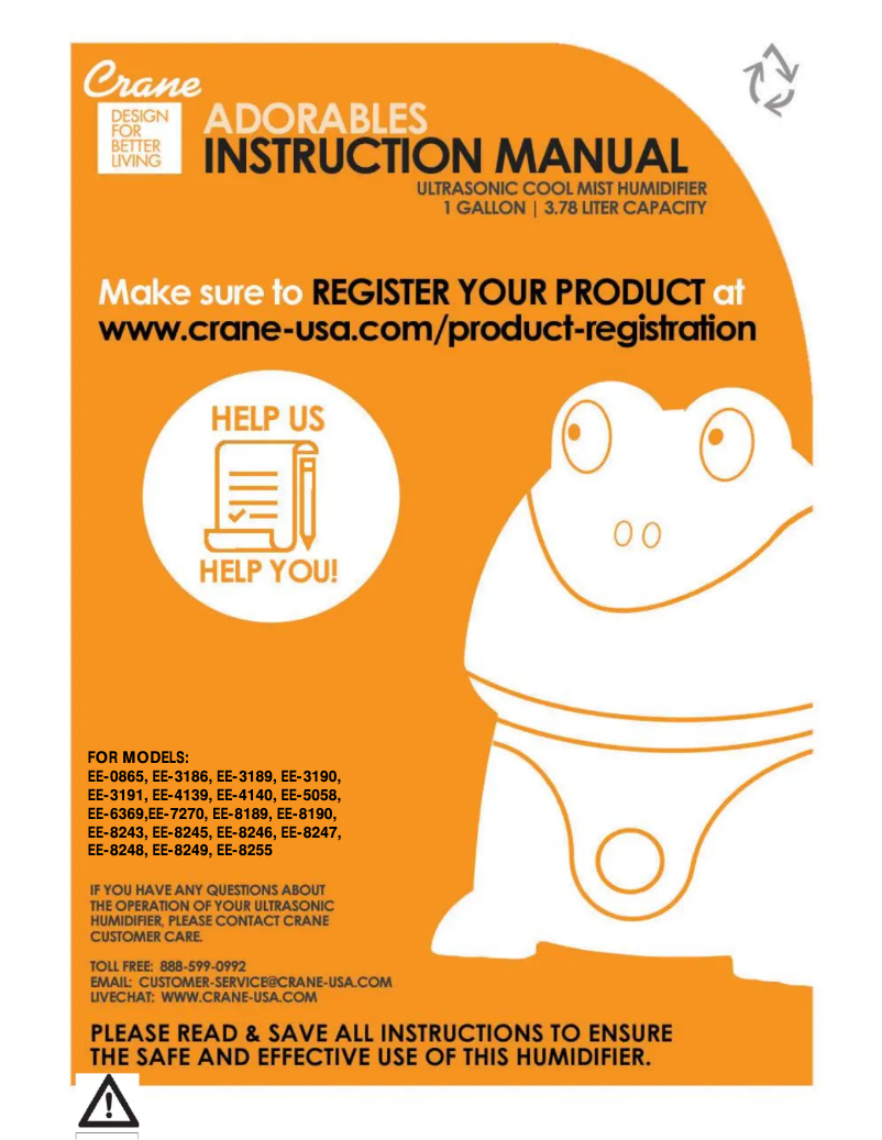 Page n°1 - Manuel utilisateur Crane EE-0865