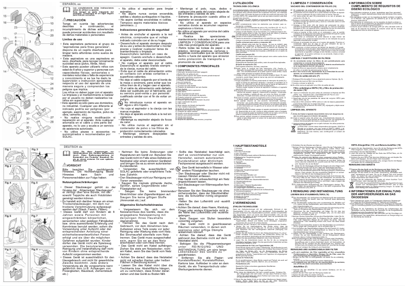 Page 1 de la notice Manuel utilisateur Solac Apollo Compact II AS3192