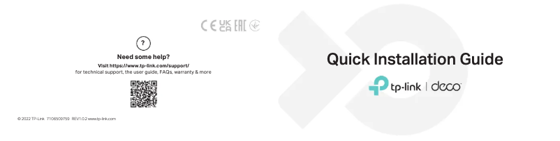 Page n°1 - Manuel utilisateur TP-Link Deco XE5300