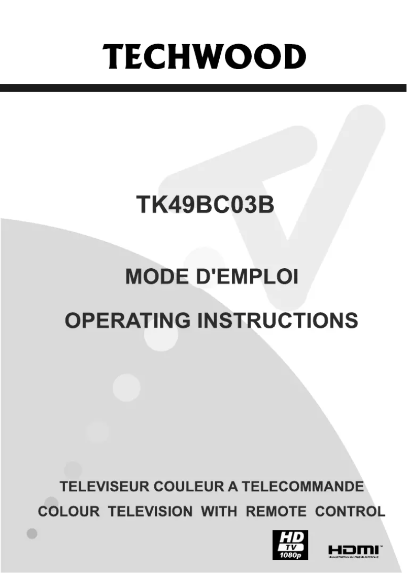 Page n°1 - Manuel utilisateur Techwood TK49BC03B