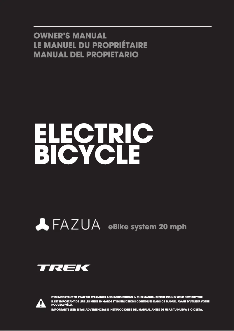 Page n°1 - Manuel utilisateur Trek E-Caliber 9.8 GX AXS Gen 2