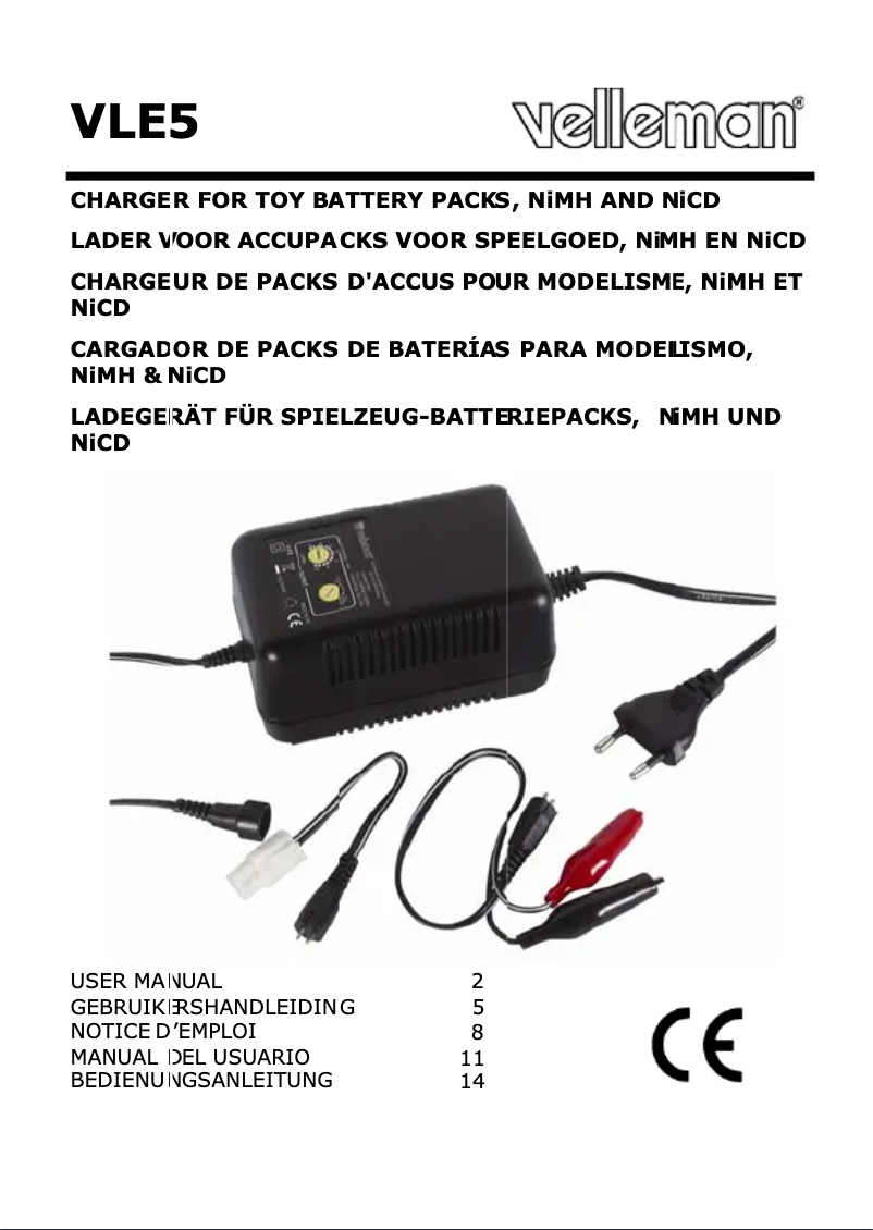 Image de la première page du manuel de l'appareil VLE5