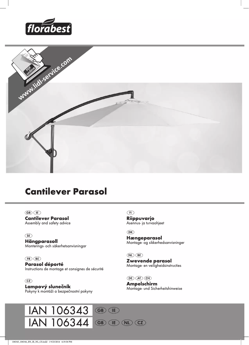 Page 1 de la notice Manuel utilisateur Florabest IAN 106344