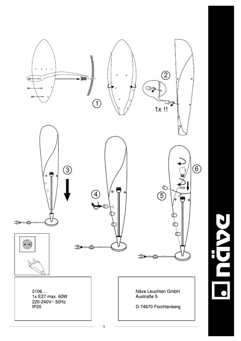 Página 1 del manual Manual de usuario Näve Tulip