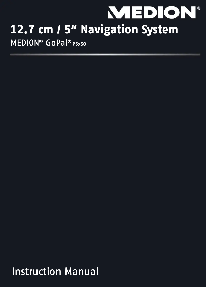 Page 1 de la notice Manuel utilisateur Medion GoPal P5260 M40 (MD 98319)
