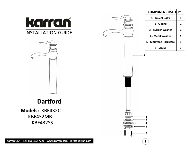 Image de la première page du manuel de l'appareil Dartford KBF432C