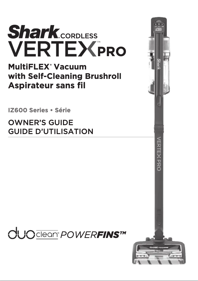 Page 1 de la notice Manuel utilisateur Shark Vertex Pro IZ662H