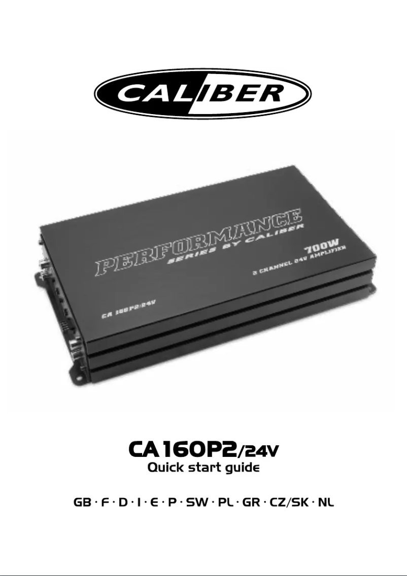 Página 1 del manual Manual de usuario Caliber CA160P2