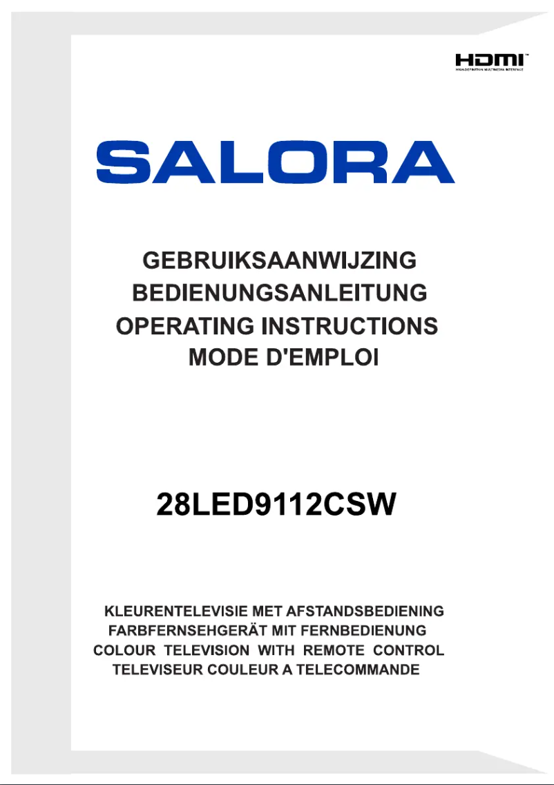 Page 1 de la notice Manuel utilisateur Salora 28LED9112CSW