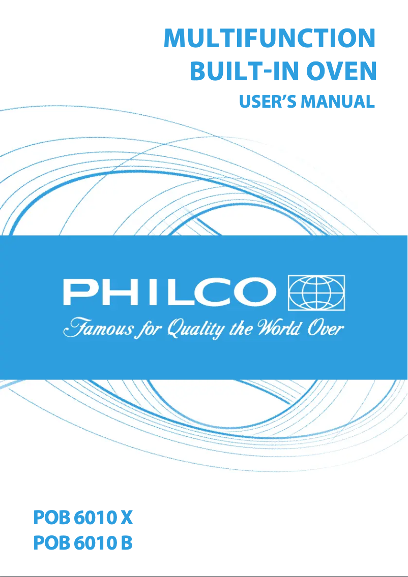 Page n°1 - Manuel utilisateur Philco POB 6010 B