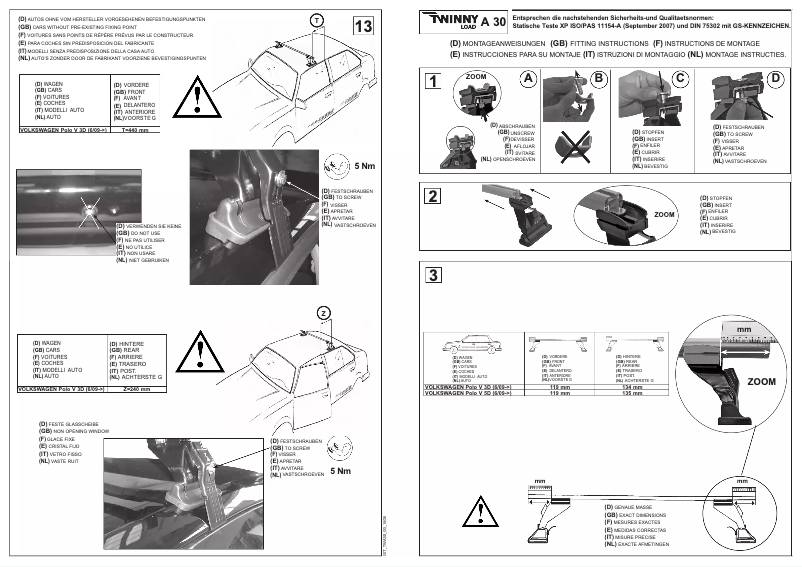 Page n°1 - Manuel utilisateur Twinny Load A 30