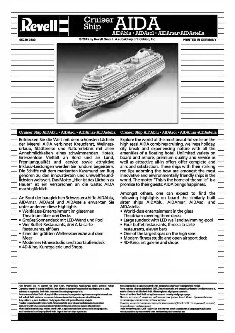 Image de la première page du manuel de l'appareil AIDA