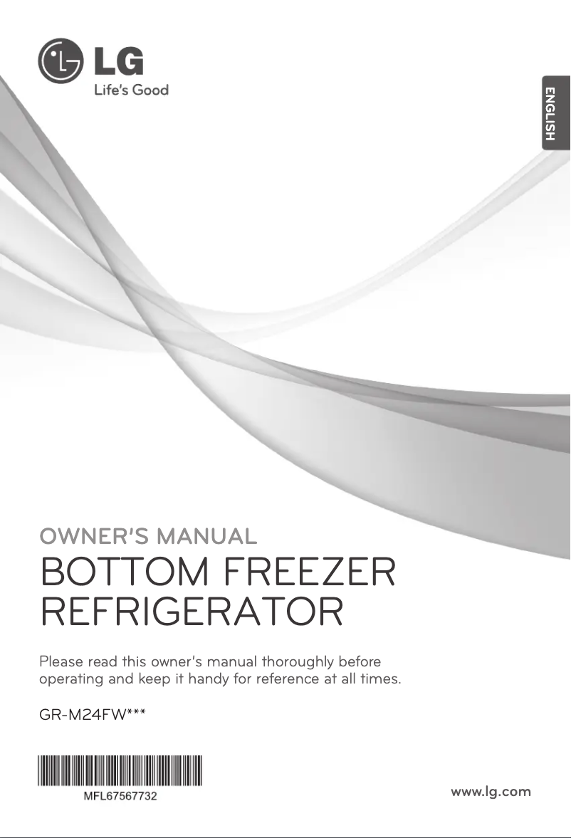 Page 1 de la notice Manuel utilisateur LG GR-M24FWCHV