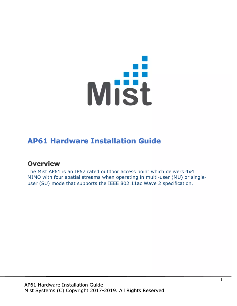 Image de la première page du manuel de l'appareil AP61