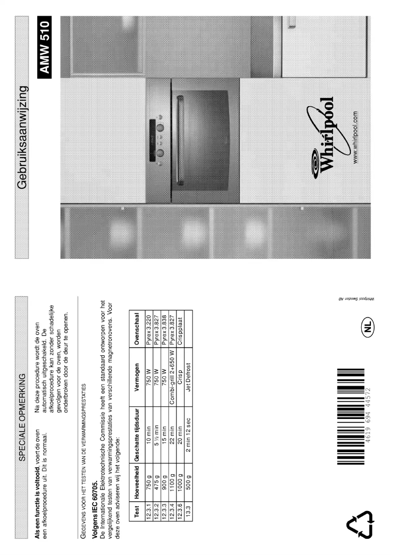 Page 1 de la notice Manuel utilisateur Whirlpool ADG 986 FD