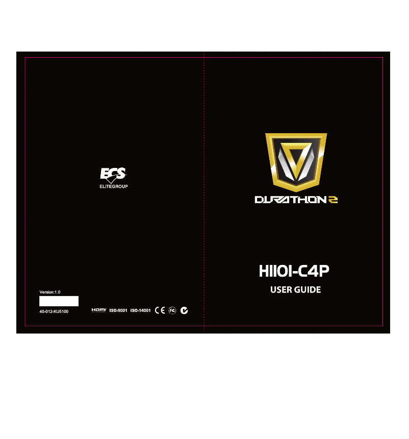 Page 1 de la notice Manuel utilisateur ECS H110I-C4P