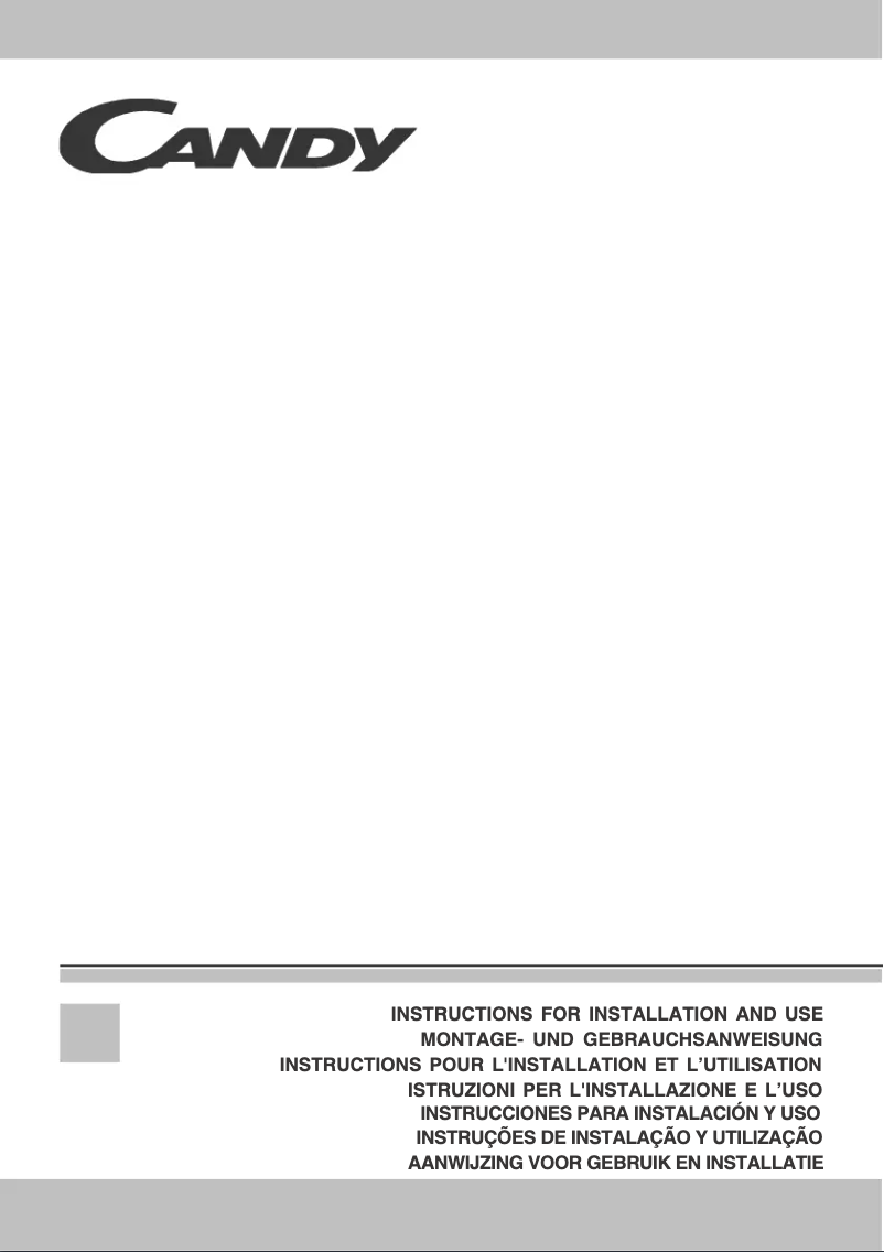 Page 1 de la notice Manuel utilisateur Candy CSDH 9110 AQUA