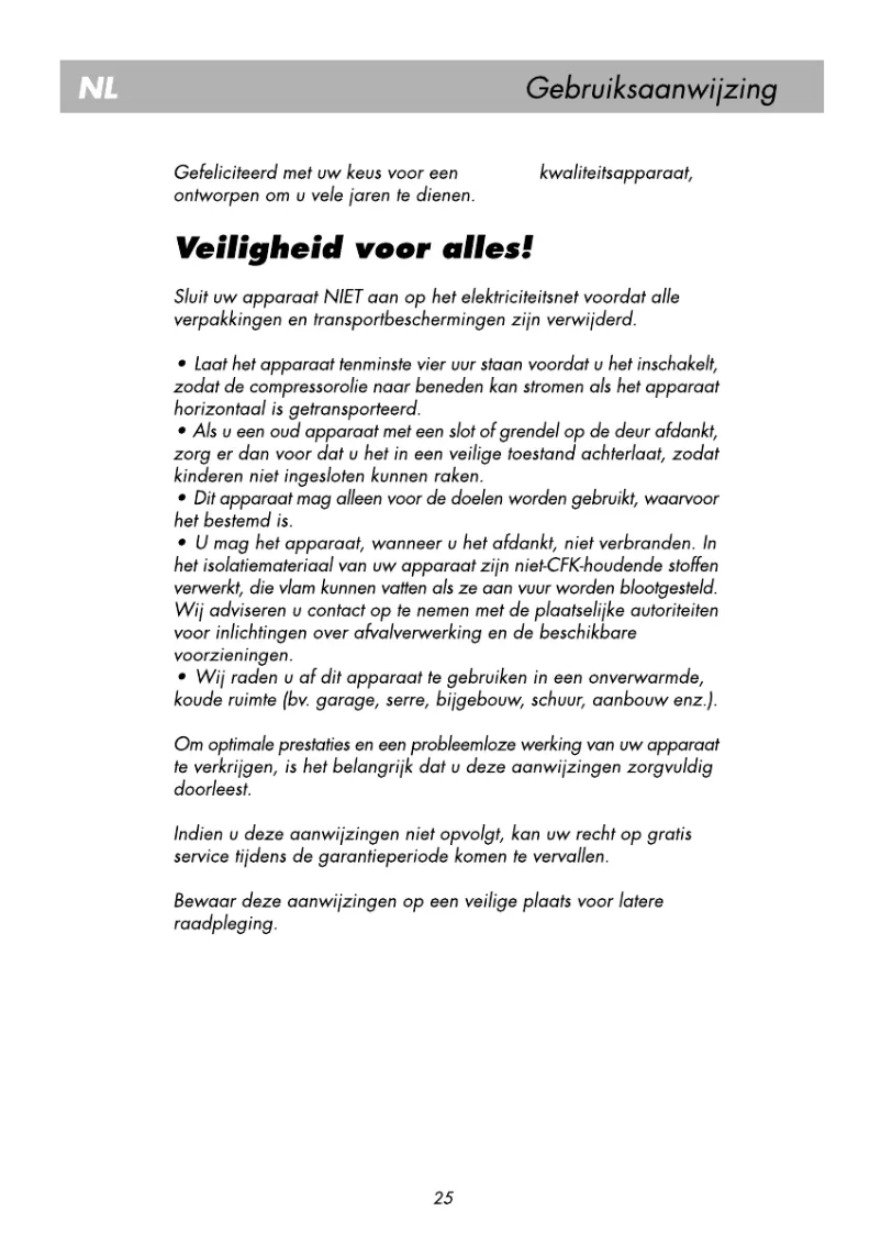 Page 1 de la notice Manuel utilisateur Beko LRN 1871