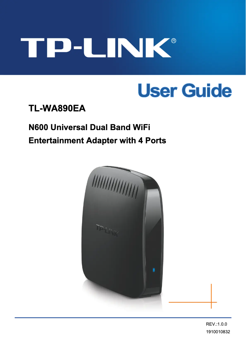 Page n°1 - Manuel utilisateur TP-Link TL-WA890EA