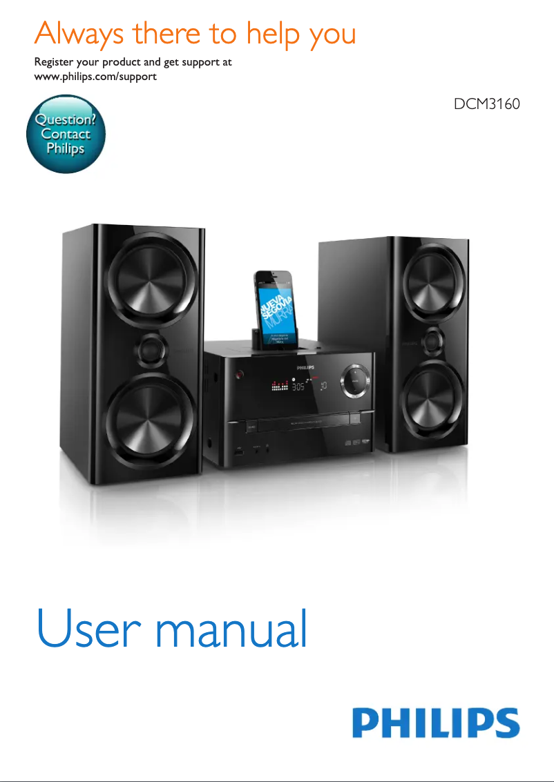 Page n°1 - Manuel utilisateur Philips DCM3160