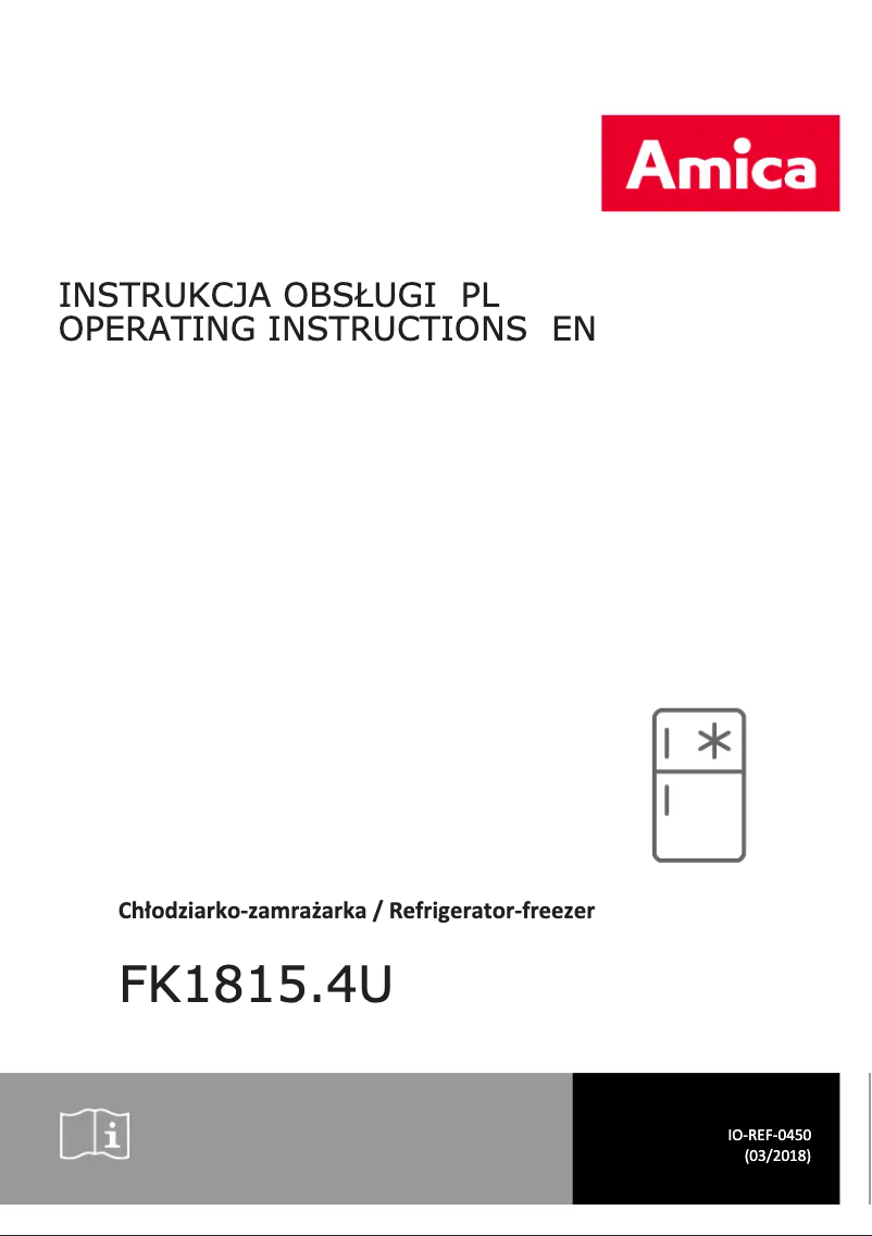 Page n°1 - Manuel utilisateur Amica FK1815.4