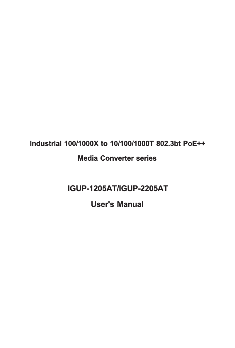 Page 1 de la notice Manuel utilisateur Planet IGUP-1205AT