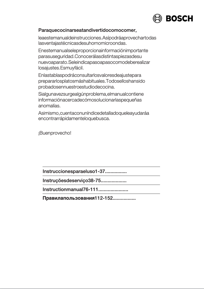 Page 1 de la notice Manuel utilisateur Bosch HMT85M66