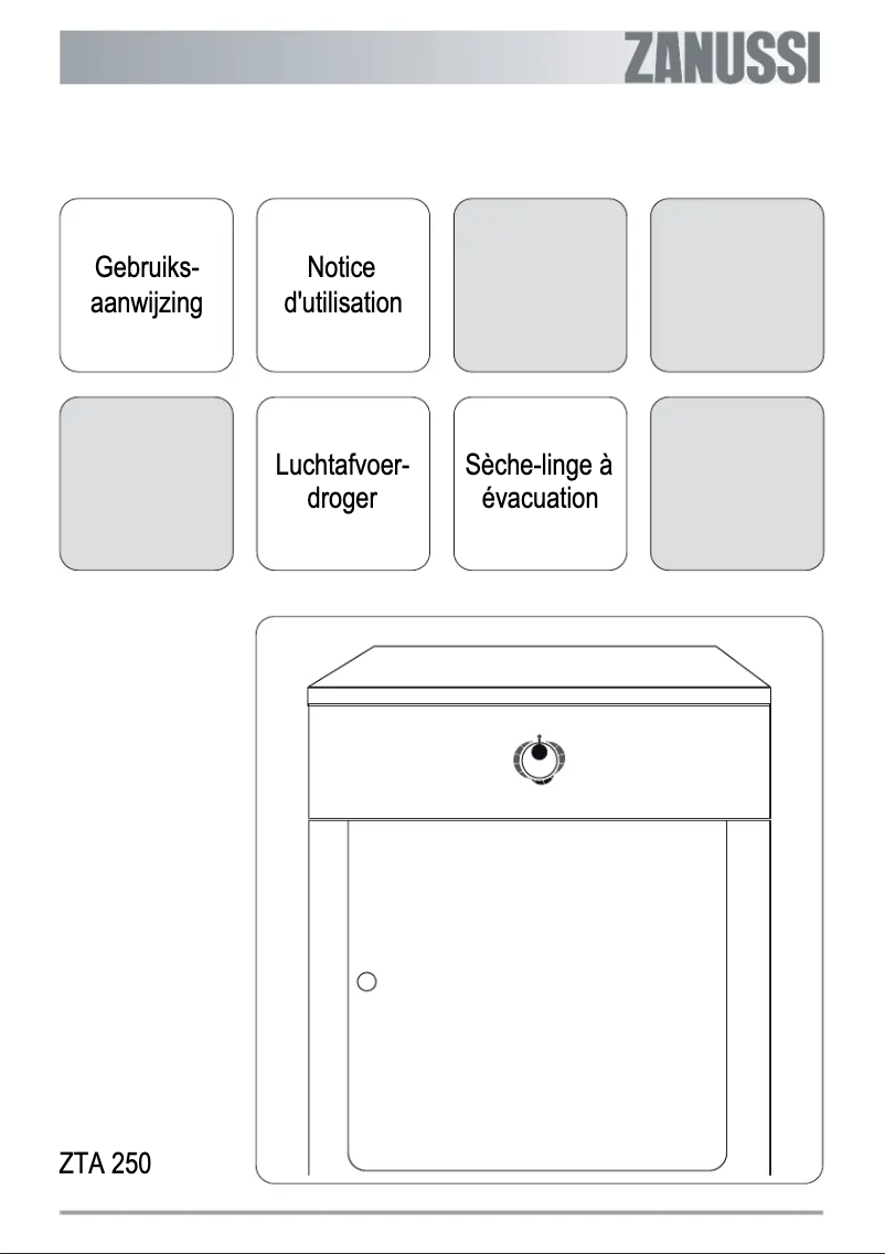 Image de la première page du manuel de l'appareil ZTA 250